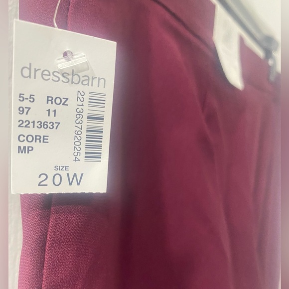 Roz & Ali Dress Barn Classic Fit Ankle Pants Burgundy Size 20W - Picture 5 of 6